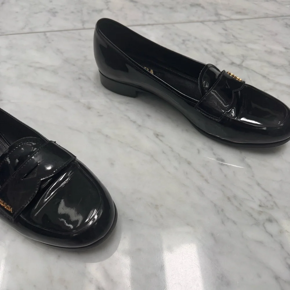 Prada Black Patent Leather Loafers IT 41 US 11 - Picture 7 of 11